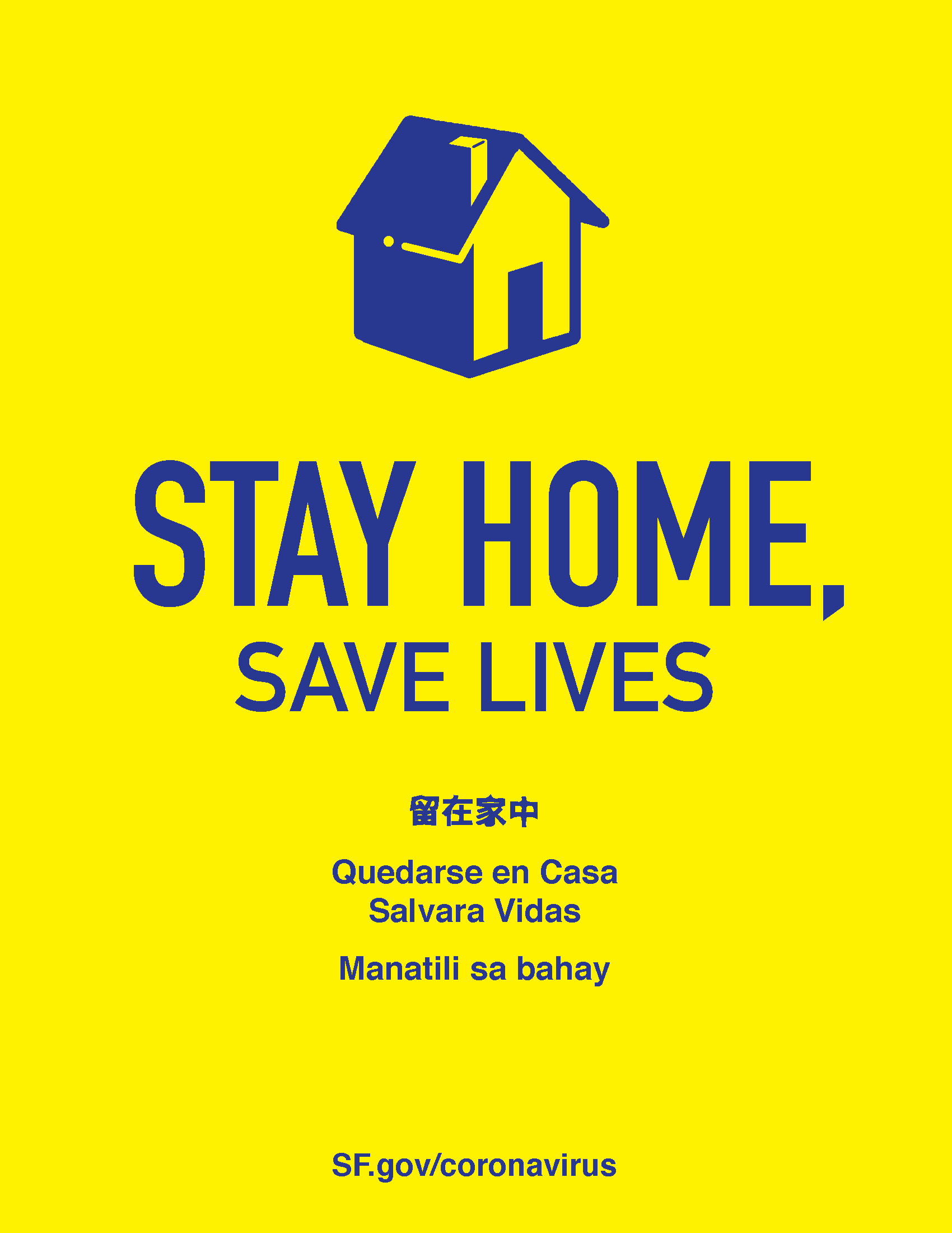 "Stay Home Saves Lives" poster, version 1